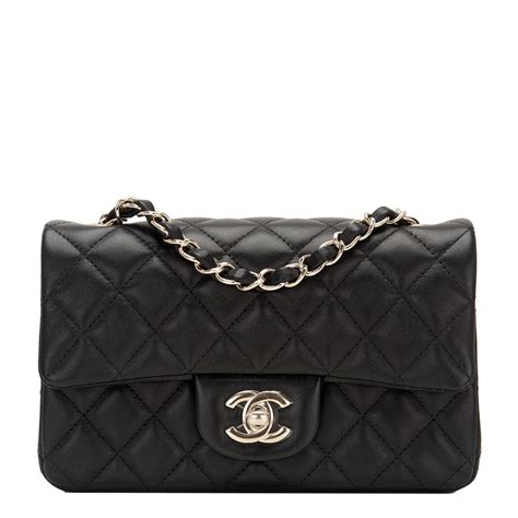 chanel mini rectangular flap size|chanel small lambskin evening bag.